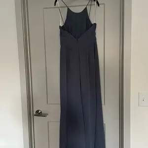 Dessy Collection Dresses | Dessy After Six Style 1512 | Sheer Crepe | Color: Silverstone | Color: Blue | Size: 8 | Bweesmif's Closet